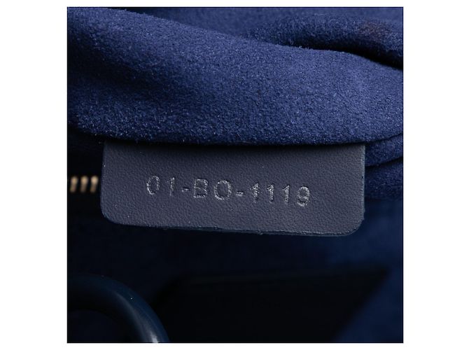 Lady Dior in pelle di vitello ultra opaca cannage blu Dior Large Blu navy - vista 6