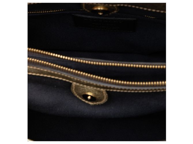 Borsa a tracolla Burberry Gold Medium in pelle metallizzata e House Check D'oro - vista 4