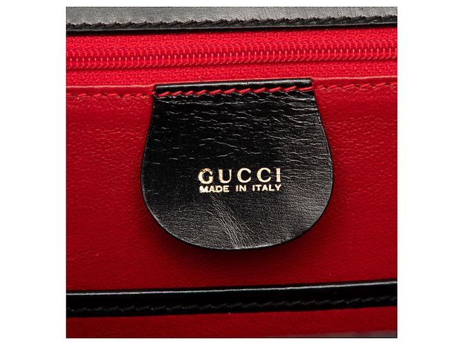 Gucci Schwarzes Kalbsleder Bamboo Night - Ansicht 5