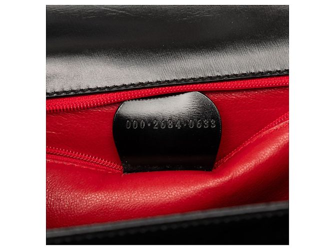 Gucci Schwarzes Kalbsleder Bamboo Night - Ansicht 6