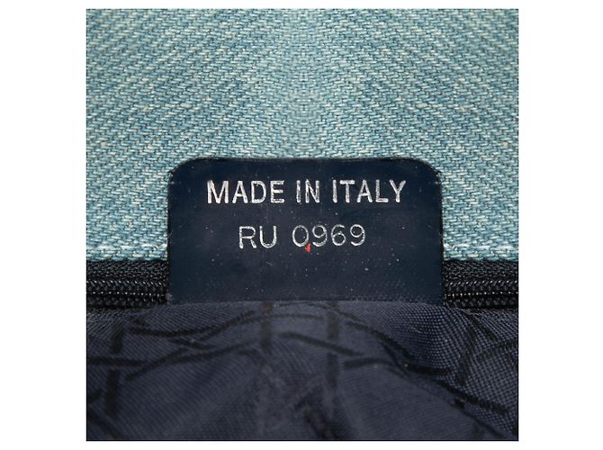 Lady Dior em denim azul grande com alças de acrílico Cannage Azul claro - vista 6