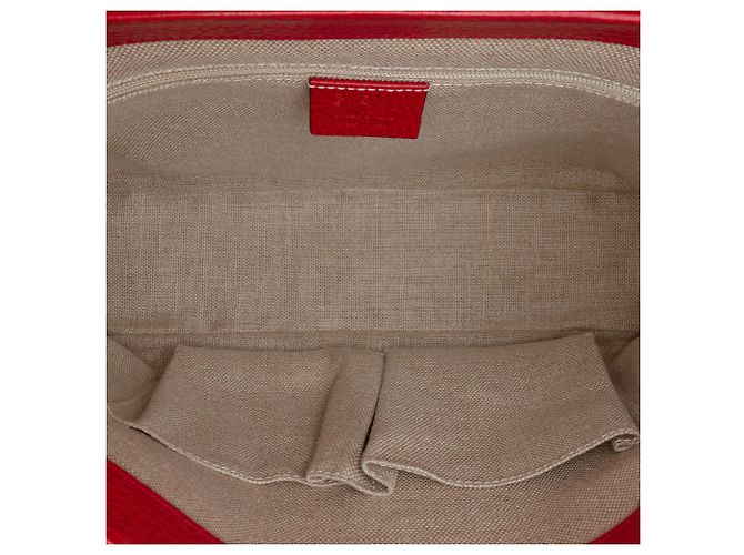 Borsa Gucci Red Medium Dollar Calf Interlocking G Rosso - vista 4