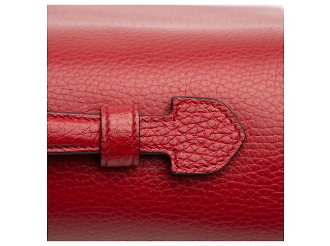 Borsa Gucci Red Medium Dollar Calf Interlocking G Rosso - vista 7