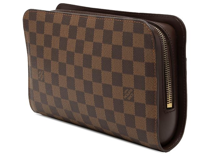 Louis Vuitton Pochette Saint Louis in Damier Ebene marrone - vista 2