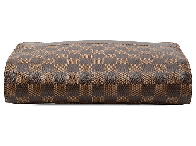 Louis Vuitton Pochette Saint Louis in Damier Ebene marrone - vista 3