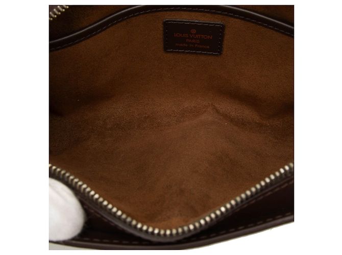 Louis Vuitton Pochette Saint Louis in Damier Ebene marrone - vista 4