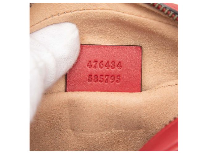 Borsa cintura Gucci Red GG Marmont in pelle di vitello matelassé Rosso - vista 6