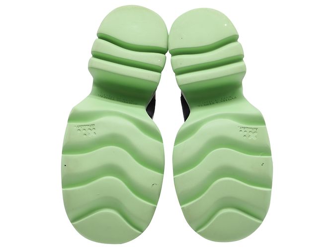 Stivaletti Flash Bottega Veneta in pelle nera e verde Nero - vista 5