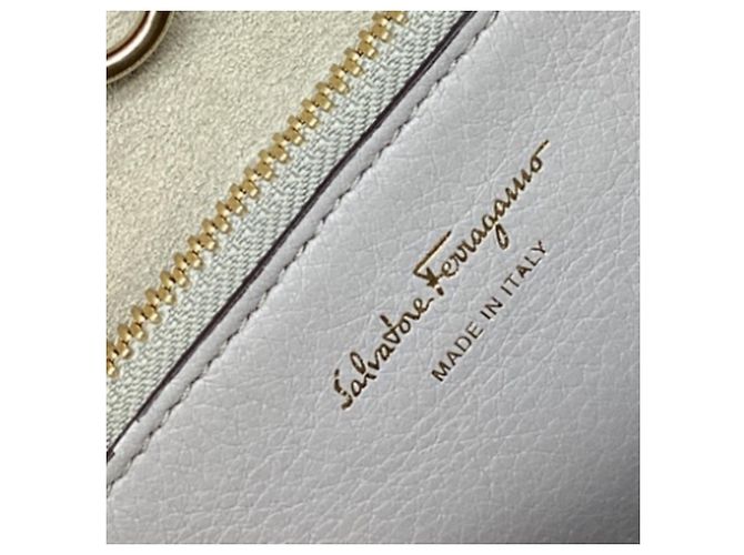 Borsa a mano Jet Set Salvatore Ferragamo in pelle grigia - vista 13