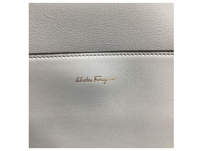 Borsa a mano Jet Set Salvatore Ferragamo in pelle grigia - vista 14
