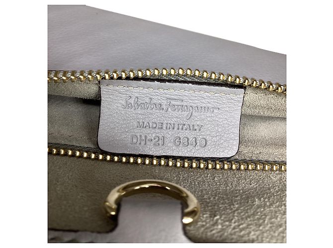 Borsa a mano Jet Set Salvatore Ferragamo in pelle grigia - vista 15