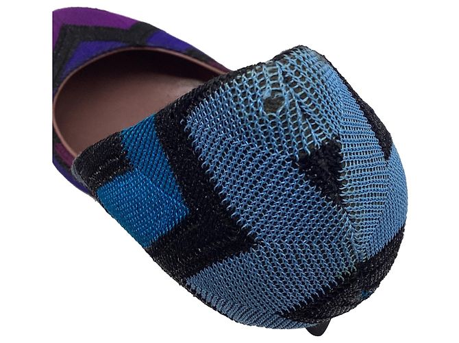 Décolleté Missoni con stampa Zig Zag in tela multicolore - vista 8