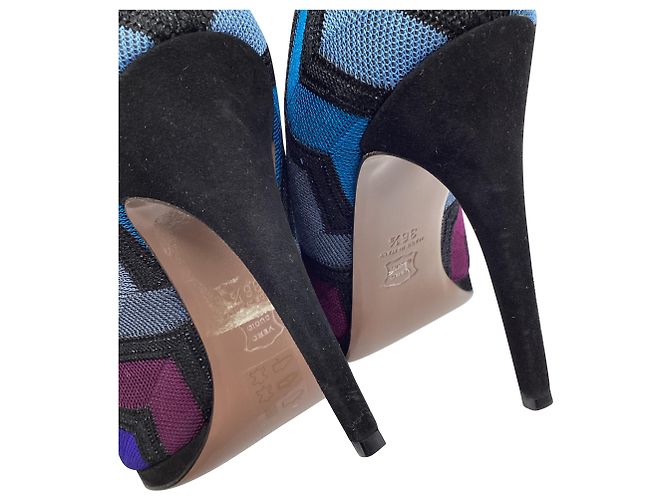 Décolleté Missoni con stampa Zig Zag in tela multicolore - vista 9