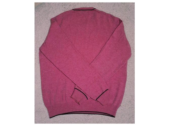 Autre Marque Jeckerson Herren Wollpullover 100% Wolle - Rosa Pink - Ansicht 11