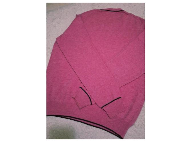 Autre Marque Jeckerson Herren Wollpullover 100% Wolle - Rosa Pink - Ansicht 12