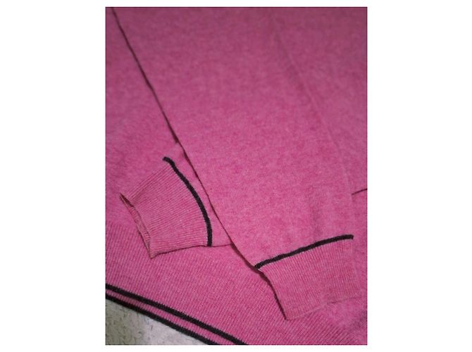 Autre Marque Jeckerson Herren Wollpullover 100% Wolle - Rosa Pink - Ansicht 13