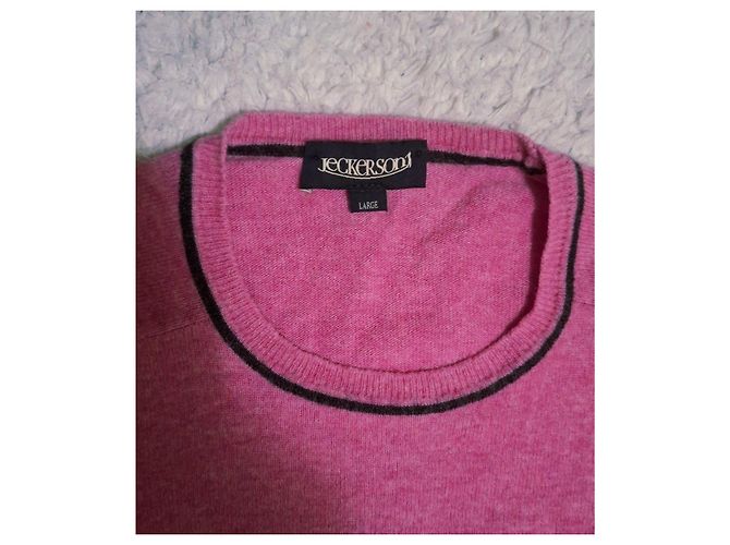 Autre Marque Jeckerson Herren Wollpullover 100% Wolle - Rosa Pink - Ansicht 8