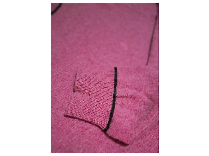 Autre Marque Jeckerson Herren Wollpullover 100% Wolle - Rosa Pink - Ansicht 9