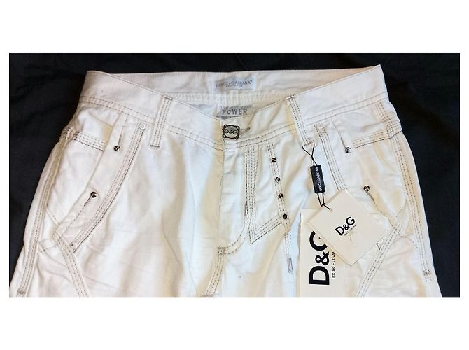 Jeans blancos Dolce & Gabbana Power pierna recta - vista 2