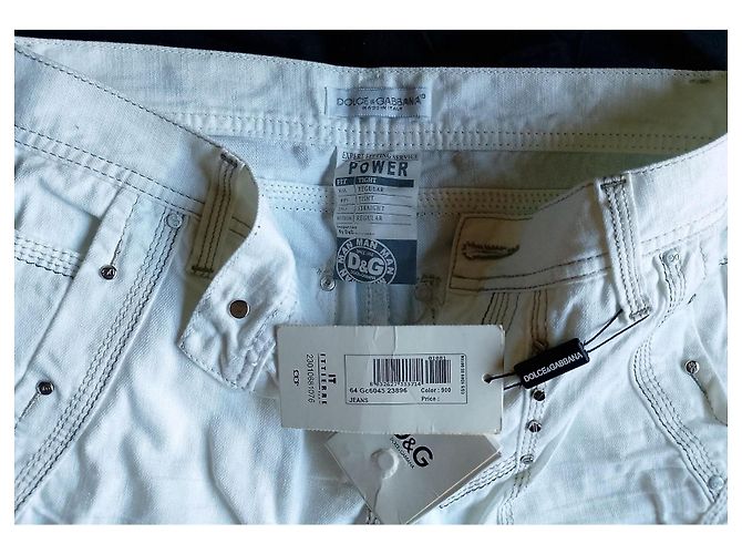 Jeans blancos Dolce & Gabbana Power pierna recta - vista 3