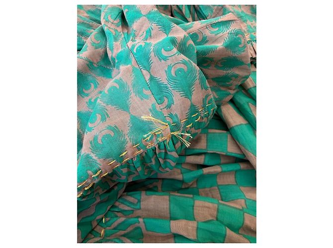 Vestido Maxi estampado Yvonne S Verde - vista 3