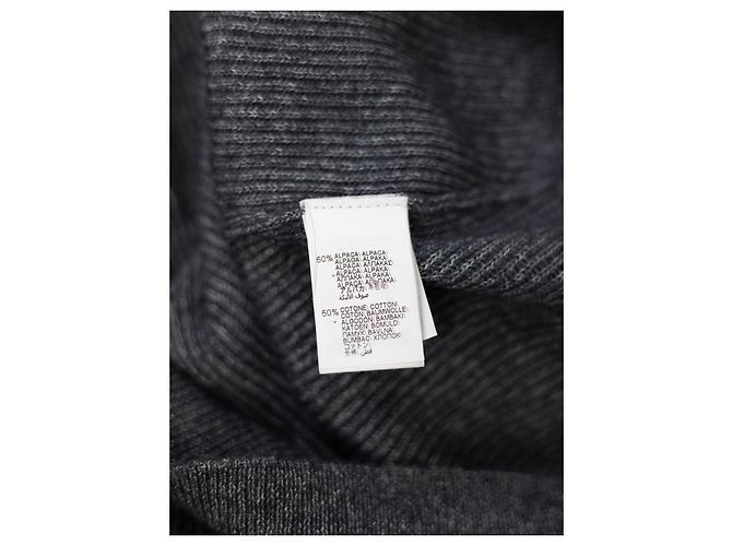 Brunello Cucinelli Suéter de punto gris cuello V Beige - vista 3