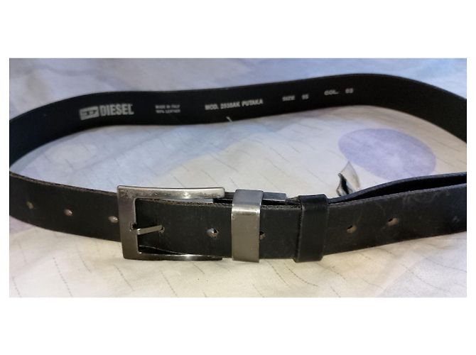 Diesel Putaka Ledergürtel Schwarz - Größe 95 - Ansicht 2