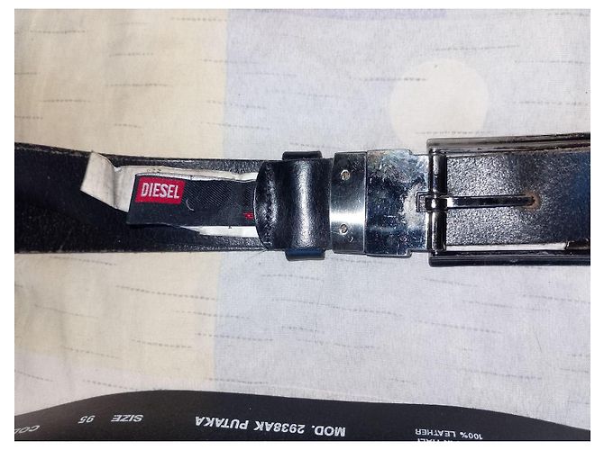 Diesel Putaka Ledergürtel Schwarz - Größe 95 - Ansicht 3