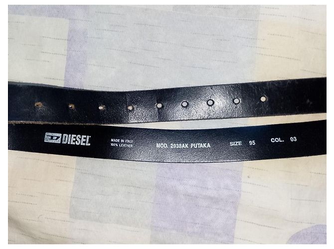 Diesel Putaka Ledergürtel Schwarz - Größe 95 - Ansicht 4