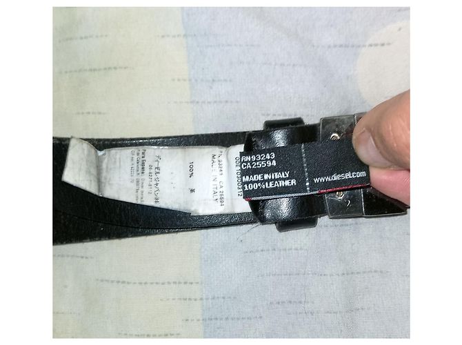 Diesel Putaka Ledergürtel Schwarz - Größe 95 - Ansicht 5
