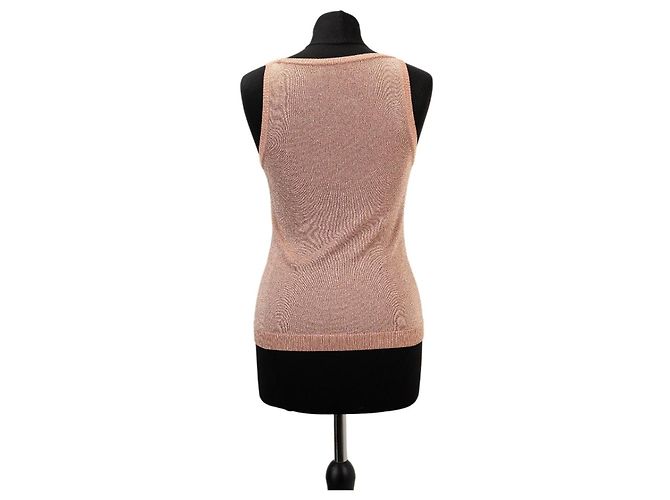 Missoni Metallic-Strick-Tanktop Pink - Ansicht 2