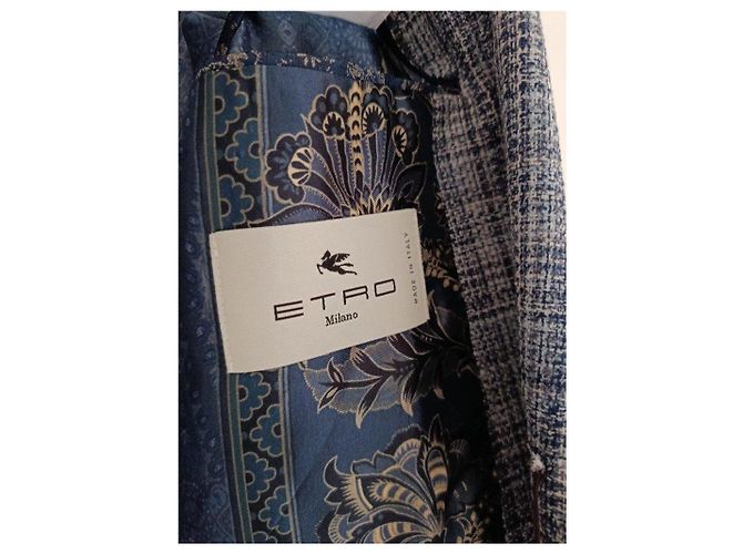 Giacca Etro a quadri blu - vista 8