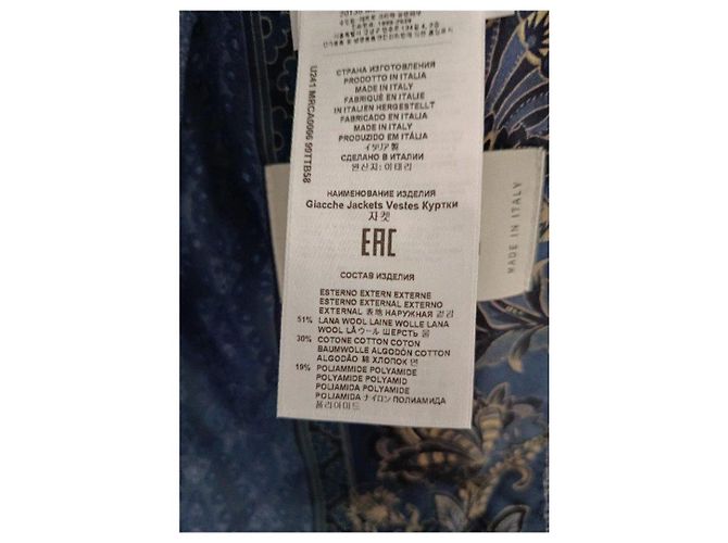 Giacca Etro a quadri blu - vista 9