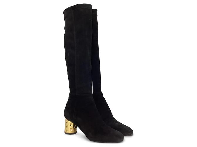 Louis Vuitton Talons Dorés Botas Over-the-Knee Negro - vista 3