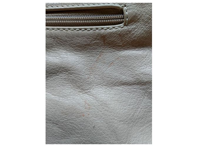 Autre Marque Borse in Pelle Borsa Hobo in pelle crema Crudo - vista 3