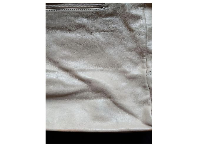 Autre Marque Borse in Pelle Borsa Hobo in pelle crema Crudo - vista 4