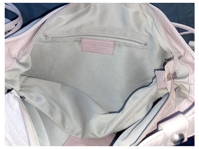 Autre Marque Borse in Pelle Borsa Hobo in pelle crema Crudo - vista 6