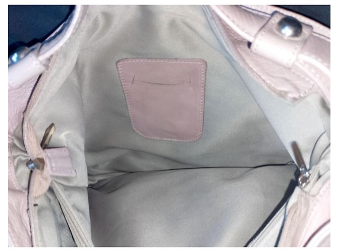 Autre Marque Borse in Pelle Borsa Hobo in pelle crema Crudo - vista 8