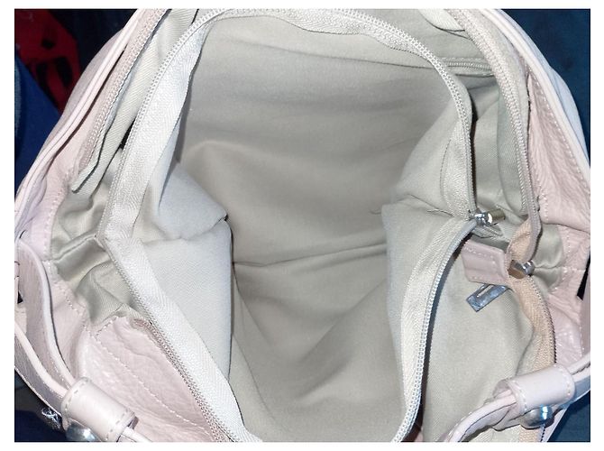 Autre Marque Borse in Pelle Borsa Hobo in pelle crema Crudo - vista 9