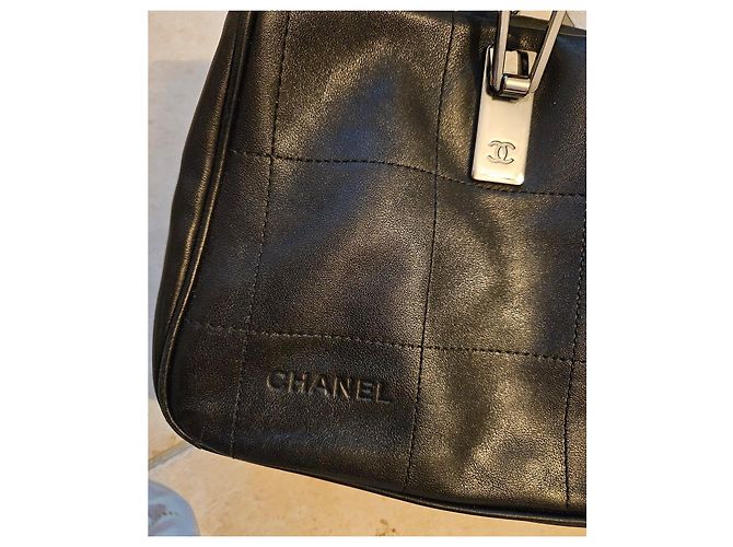 Borsa a mano Chanel East West Chocolate Bar Nero - vista 12