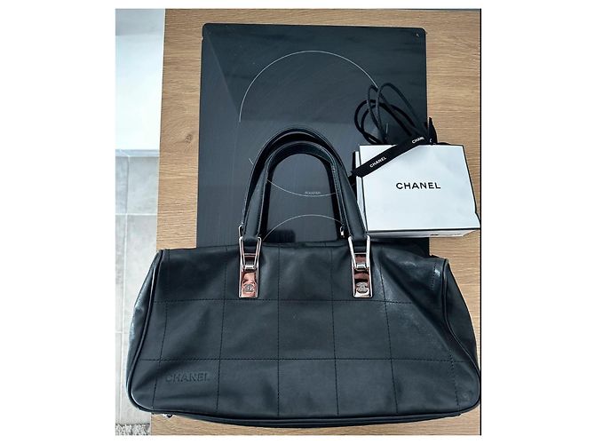 Borsa a mano Chanel East West Chocolate Bar Nero - vista 15