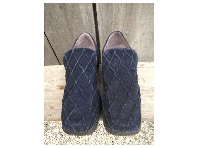 Autre Marque Muxart Barcelona Mocassini in velluto blu navy - vista 4