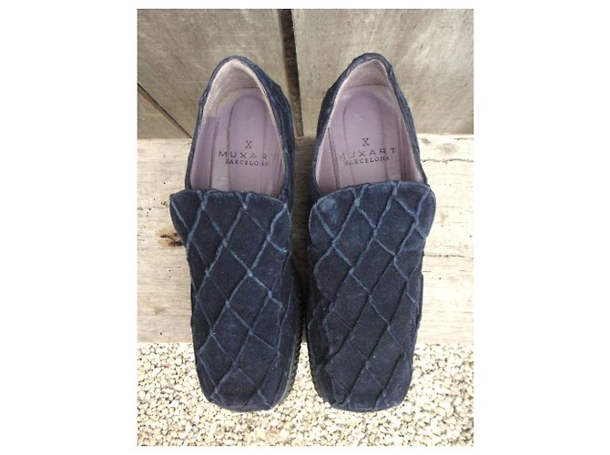 Autre Marque Muxart Barcelona Mocassini in velluto blu navy - vista 5