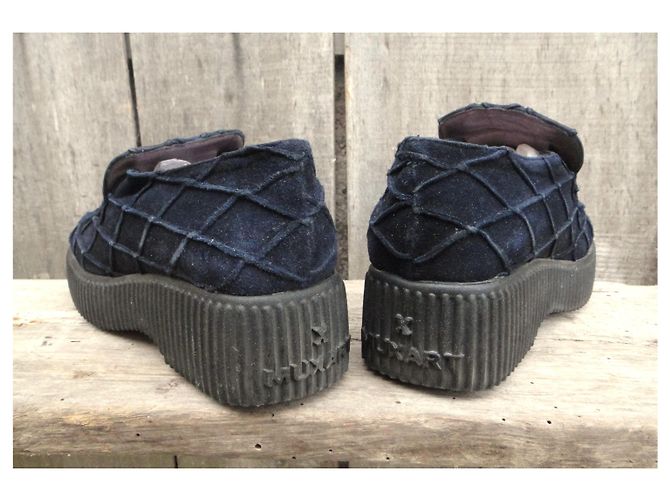 Autre Marque Muxart Barcelona Mocassini in velluto blu navy - vista 6