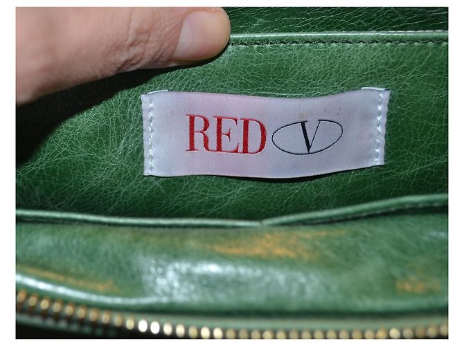 Borsa a tracolla Red Valentino in camoscio verde - vista 3