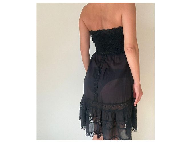 Autre Marque Vestido palabra de honor Charo Ruiz con encaje negro - vista 3