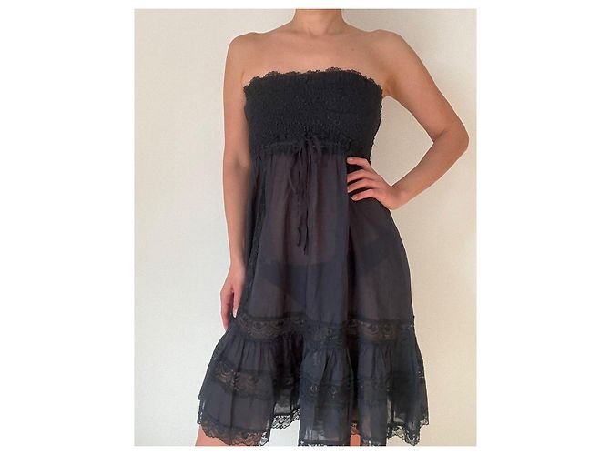 Autre Marque Vestido palabra de honor Charo Ruiz con encaje negro - vista 5