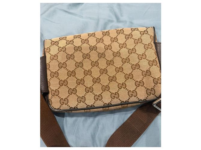 Marsupio Gucci GG Supreme Monogram marrone e beige - vista 4