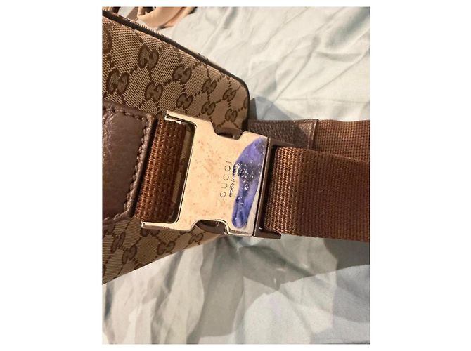 Marsupio Gucci GG Supreme Monogram marrone e beige - vista 8