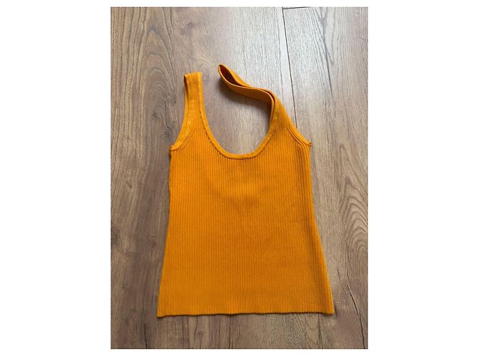 Zimmermann Regata canelada assimétrica laranja - vista 10
